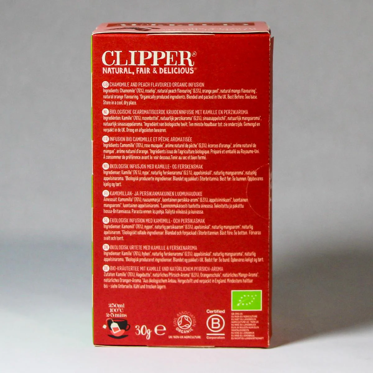 Clipper Organic Chamomile & Peach Tea - Image 4