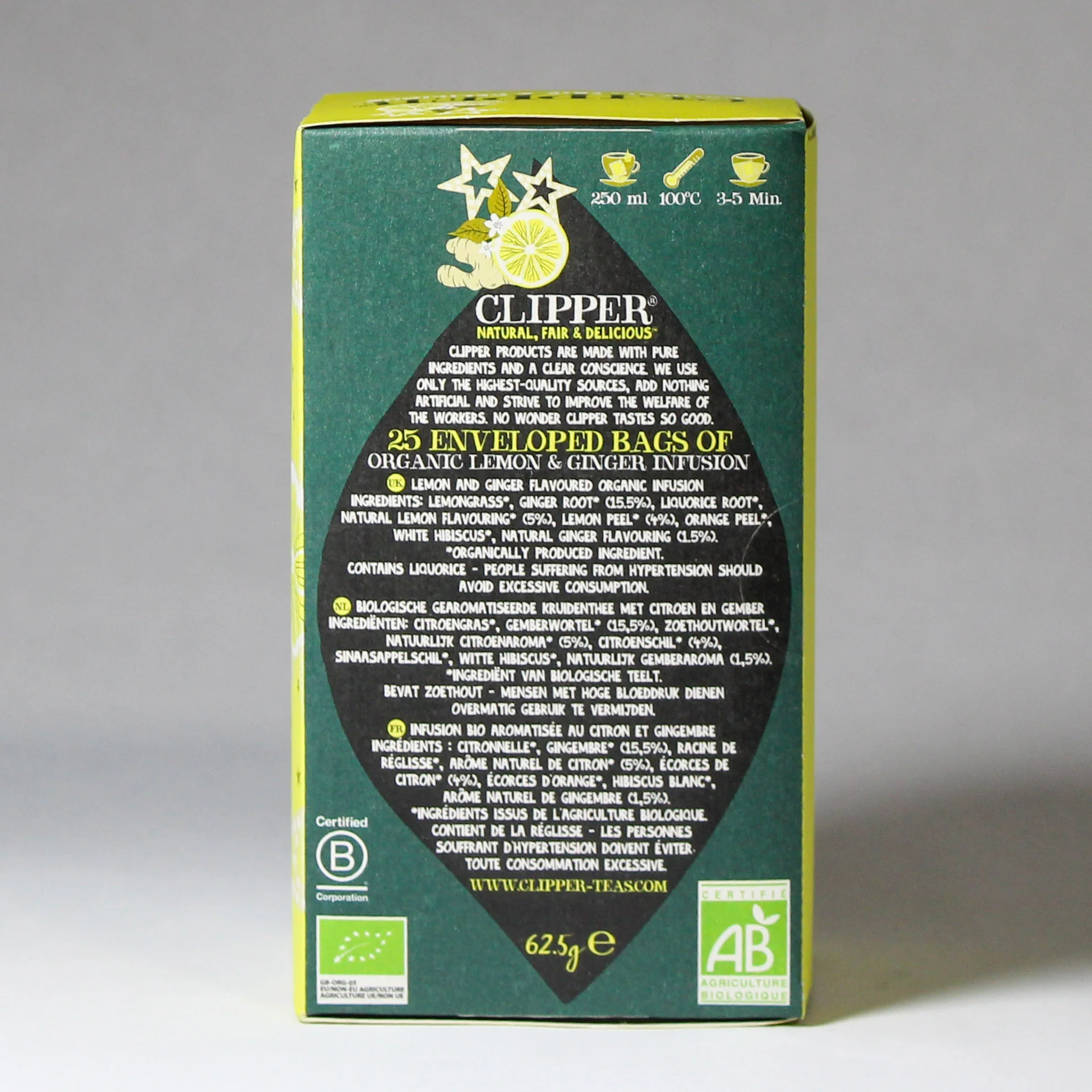 Clipper Organic Lemon & Ginger Tea - Image 3
