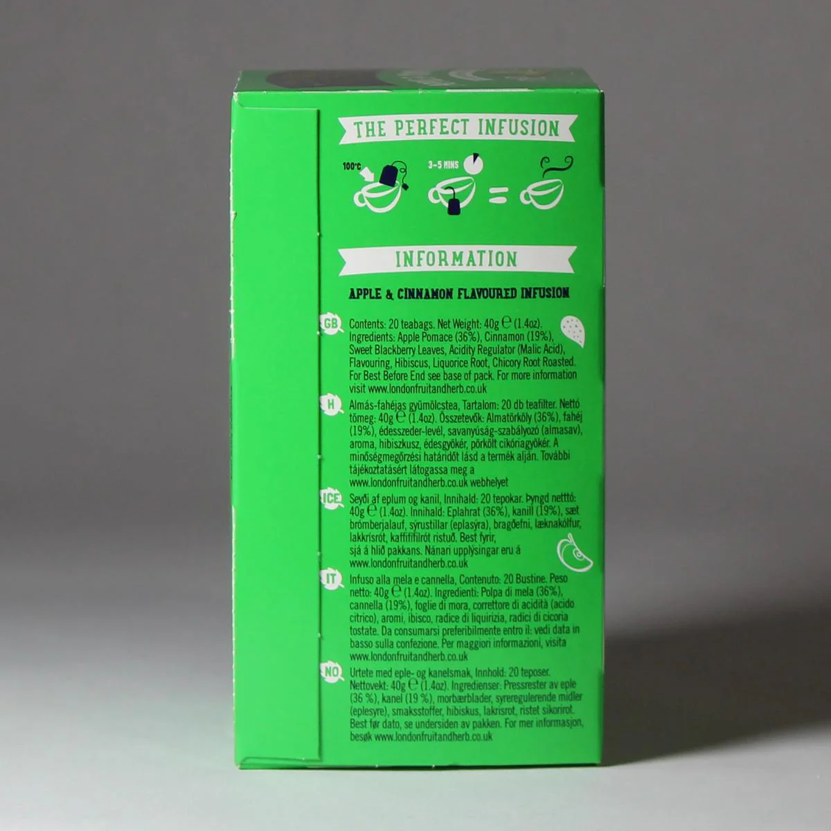 London Fruit & Herb Apple & Cinnamon Tea - Image 4