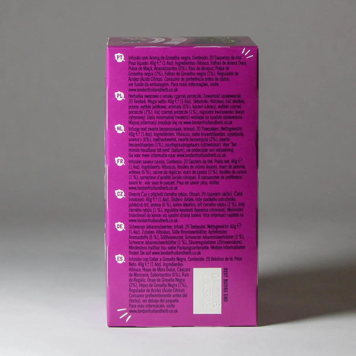 London Fruit & Herb Blackcurrant Tea - Image 3