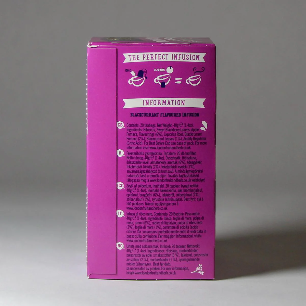London Fruit & Herb Blackcurrant Tea - Image 4
