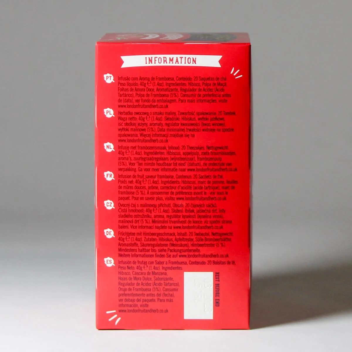 London Fruit & Herb Raspberry Tea - Image 3