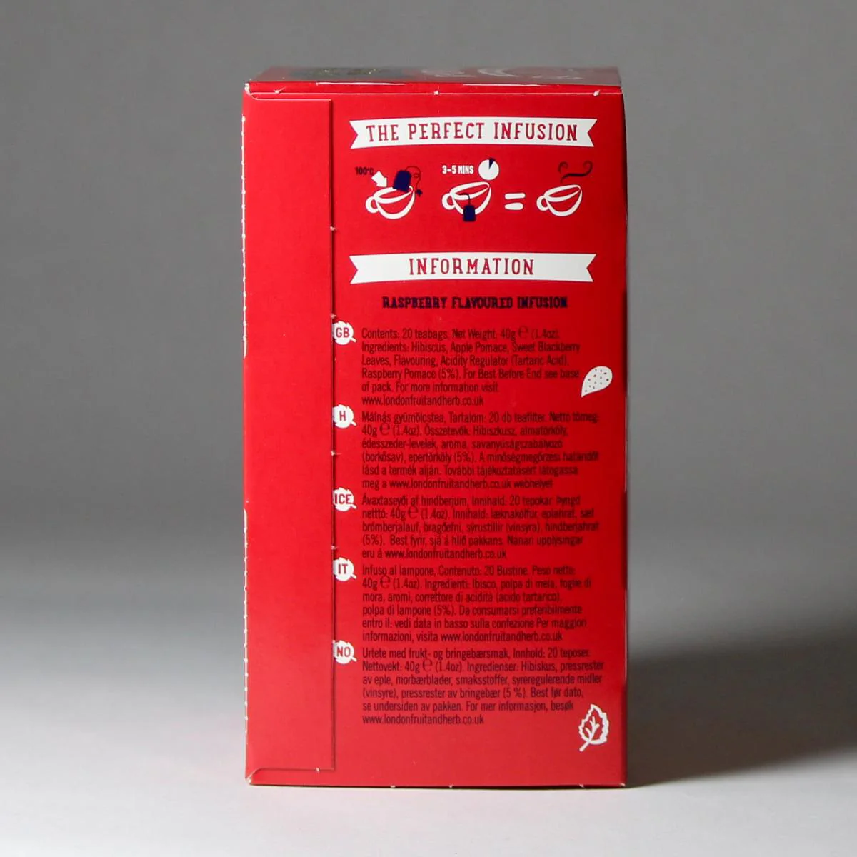 London Fruit & Herb Raspberry Tea - Image 5